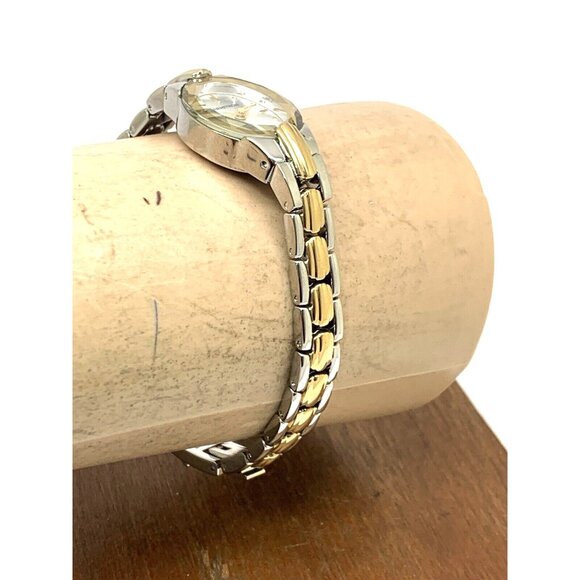 Armitron Women's Watch 75/3313TTG Silver Dial Quartz Two Tone Steel Petite 17mm - Picture 11 of 13